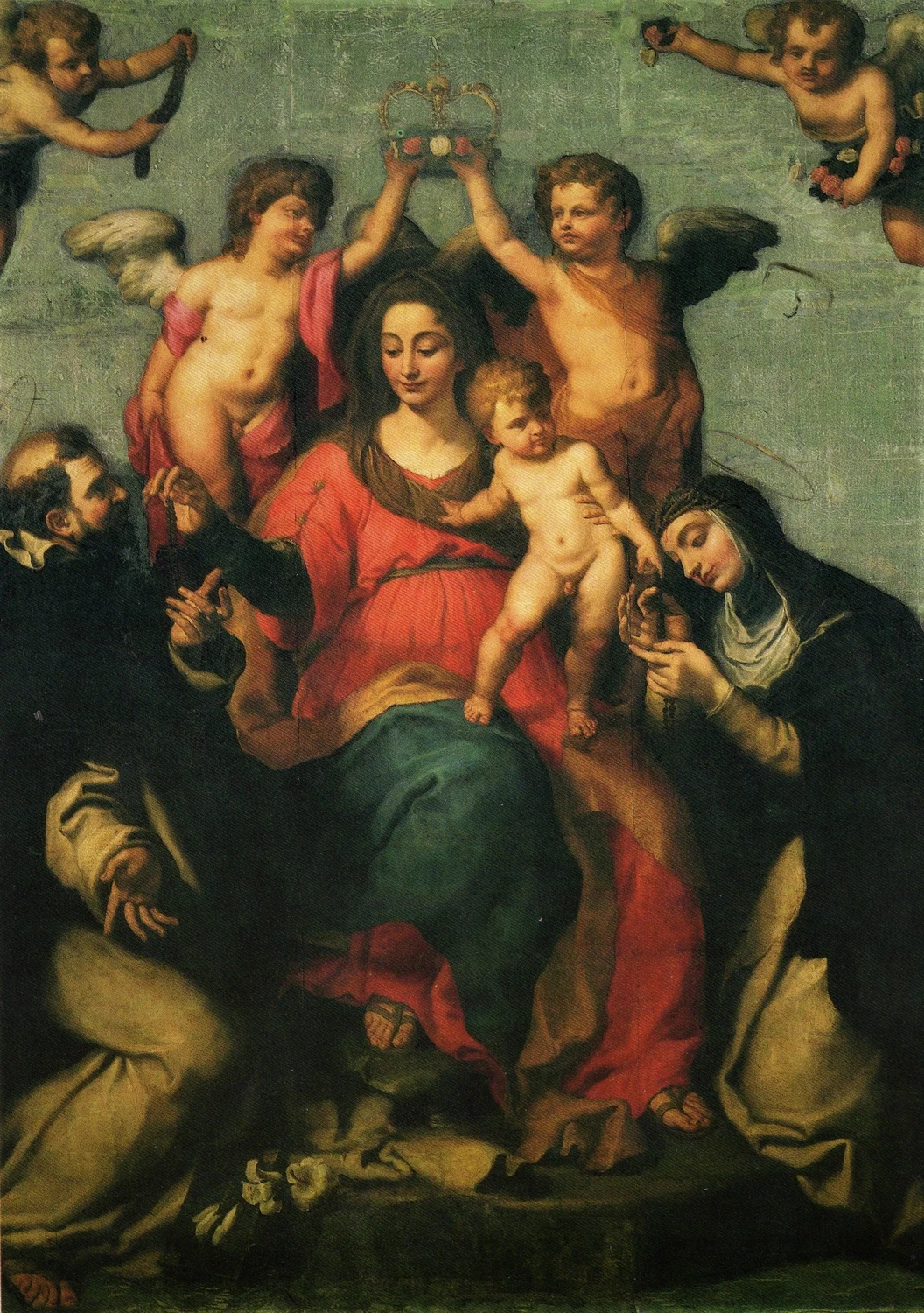 Madonna Regina tra due santi